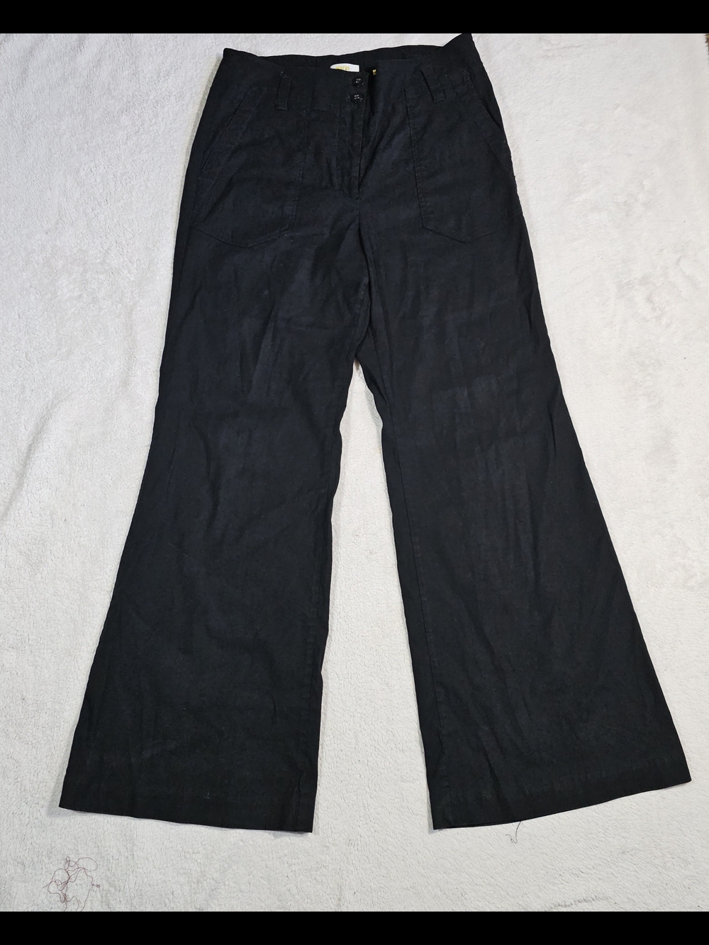Maeve Pants Womens 12 The Naomi Wide Leg Flare Black Anthropologie High Rise. - Picture 6 of 13